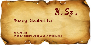 Mezey Szabella névjegykártya